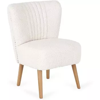 Кресло Barbara ОГОГО (арт.863281), (искусственный Мех/Белый) ОГОГО Обстановочка!