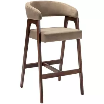 Кресло барное Baxter Beige/Темный орех R-Home арт.400216120h_diagbeige_nut