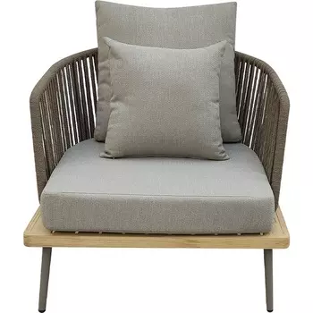 Кресло "BAYLEY" уличное серое 82*84*75см Garda Decor арт.129KN-03041