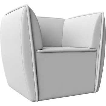 Кресло Бергамо (экокожа белая) Лига Диванов 112023