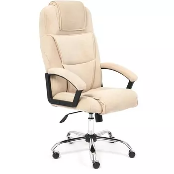 Кресло BERGAMO (хром) бежевый (флок) (Tetchair)