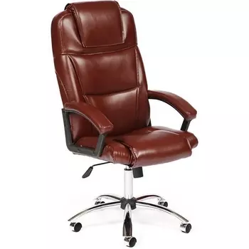 Кресло BERGAMO (хром) коричневый (кож/зам) (Tetchair)