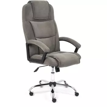 Кресло BERGAMO (хром) серый (флок) (Tetchair)