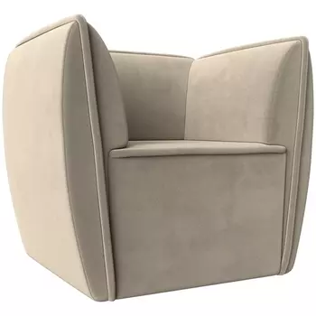 Кресло Бергамо (микровельвет бежевый) Лига Диванов 111996