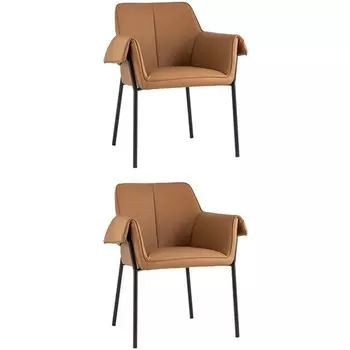 Кресло Бесс экокожа коричневый 2 шт. Stool Group (арт.УТ000037183)
