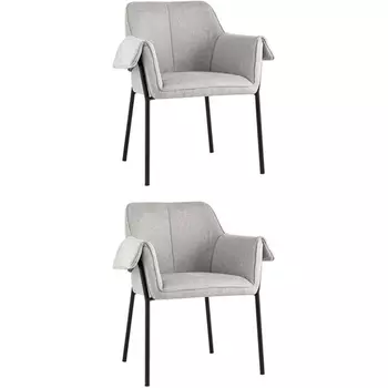 Кресло Бесс рогожка светло-серый 2 шт. Stool Group (арт.УТ000037185)