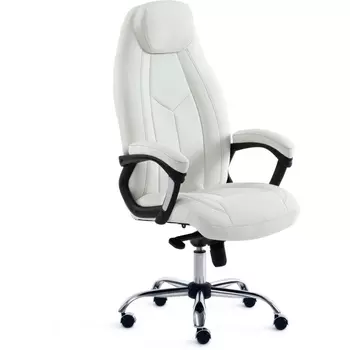 Кресло (хром) белый (кож/зам) Tetchair 7991 15307