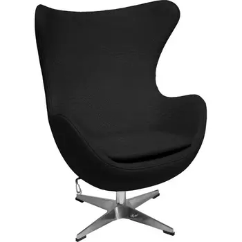 Кресло Bradex Home EGG CHAIR черный, экокожа (RF 0687)