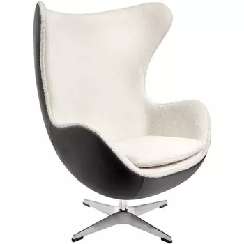 Кресло Bradex Home EGG STYLE CHAIR черный, экокожа (RF 0696)