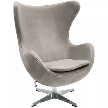 Кресло Bradex Home EGG STYLE CHAIR латте, искусственная замша (RF 0692)