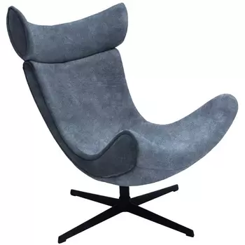 Кресло Bradexhome TORO тёмно-серый, искусственная замша