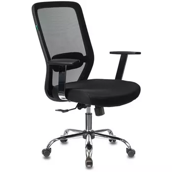 Кресло CH-899SL черный TW-01 сиденье TW-11 сетка/ткань крестовина металл хром Бюрократ 899 CH-899SL/B/TW-11