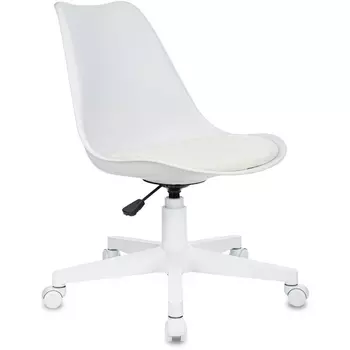 Кресло Бюрократ CH-W333 белый сиденье молочный Velvet 20 крестов. пластик пластик белый