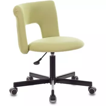 Кресло KF-1M светло-зеленый 26-32 крестовина металл черный Бюрократ KF-1 KF-1M/LGREEN