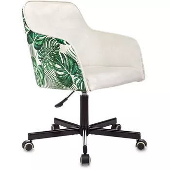 Кресло CH-380M молочный джунгли крестовина металл Бюрократ CH CH-380M/JUNGLE