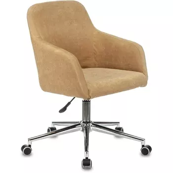 Кресло CH-380SL горчичный крестовина металл хром Бюрократ CH CH-380SL/MUSTARD