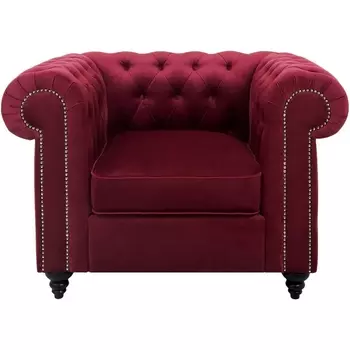 Кресло Chester Classic ОГОГО (арт.333393), (Ткань/Красный) ОГОГО Обстановочка!