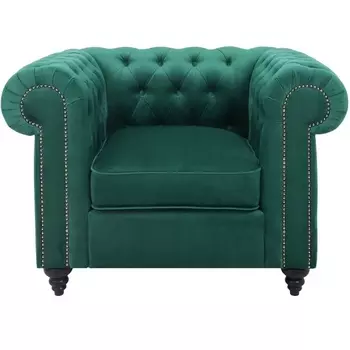 Кресло Chester Classic ОГОГО (арт.665407), (Ткань/Темно-зеленый) ОГОГО Обстановочка!