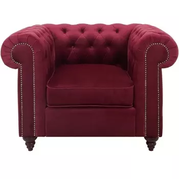 Кресло Chester Classic ОГОГО (арт.665411), (Ткань/Бордовый) ОГОГО Обстановочка!