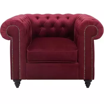 Кресло Chester Classic ОГОГО (арт.665412), (Ткань/Бордовый) ОГОГО Обстановочка!