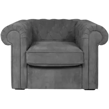 Кресло Chesterfield ОГОГО (арт.328751), (Ткань/Серый) ОГОГО Обстановочка!