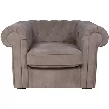 Кресло Chesterfield ОГОГО (арт.329459), (Ткань/Серо-коричневый) ОГОГО Обстановочка!