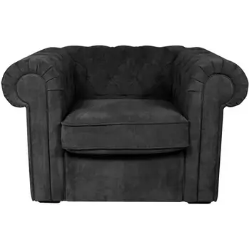 Кресло Chesterfield ОГОГО (арт.329808), (Ткань/Черный) ОГОГО Обстановочка!