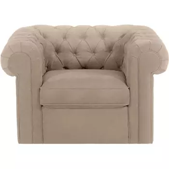 Кресло Chesterfield ОГОГО (арт.339851), (Ткань/Бежевый) ОГОГО Обстановочка!