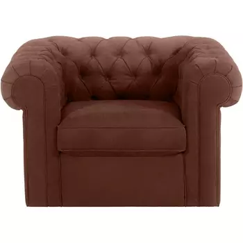Кресло Chesterfield ОГОГО (арт.339864), (Ткань/Коричневый) ОГОГО Обстановочка!
