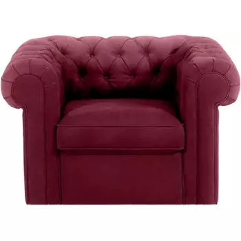 Кресло Chesterfield ОГОГО (арт.339870), (Ткань/Красный) ОГОГО Обстановочка!