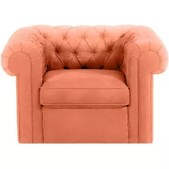 Кресло Chesterfield ОГОГО (арт.339873), (Ткань/Оранжевый) ОГОГО Обстановочка!
