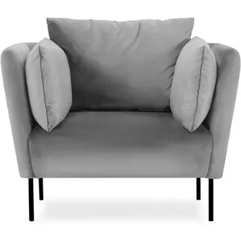 Кресло Copenhagen ОГОГО (арт.598975), (Велюр/Серый) ОГОГО Обстановочка!