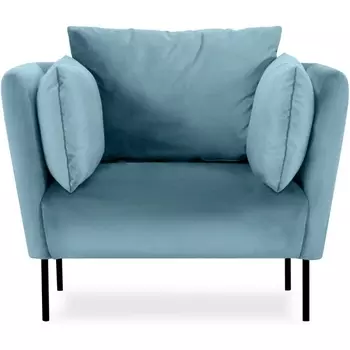 Кресло Copenhagen ОГОГО (арт.598980), (Велюр/Голубой) ОГОГО Обстановочка!