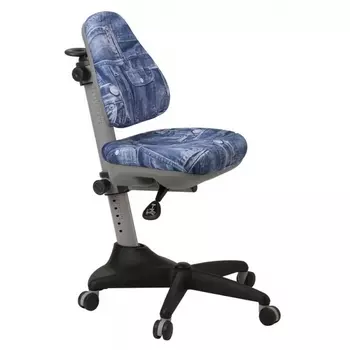 Кресло детское синий джинса 50-31 крестовина пластик Бюрократ KD-2 KD-2/G/50-31