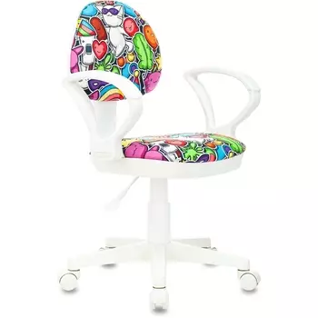 Кресло детское Бюрократ KD-3/WH/ARM мультиколор маскарад крестовина пластик пластик белый