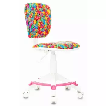 Кресло детское CH-W204/F мультиколор алфавит крестовина пластик подст.для ног белый Бюрократ CH CH-W204/F/ALPHABET