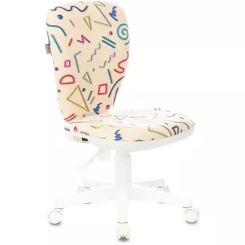 Кресло детское песочный 02 крестовина пластик белый Бюрократ KD KD-W10/STICK-BEIGE