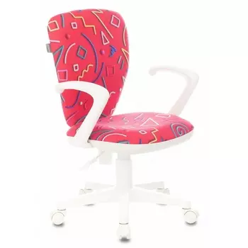 Кресло детское Бюрократ KD-W10AXSN малиновый Sticks 05 крестовина пластик пластик белый