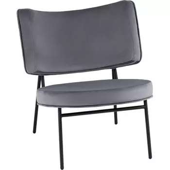 Кресло District Lounge велюр серый Stool Group (арт.УТ000039114)