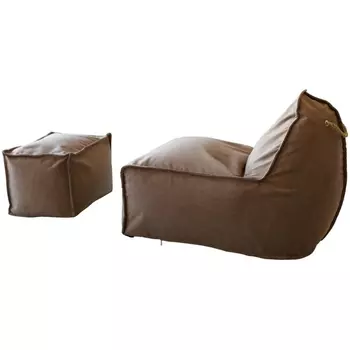 Кресло Dreambag Манхеттен Бежевое с Пуфом 1422603