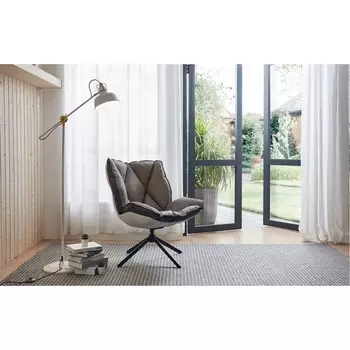 Кресло DС-1565D серый HE510-23B/ноги металл ESF 1565DHE510-23B