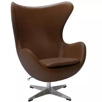 Кресло EGG CHAIR коричневый, натуральная кожа (Bradex Home)