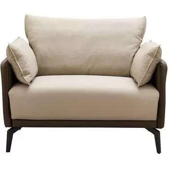 Кресло ESF ELEGANTE NAPPA ELSF015 бежевый 6615-коричневый /Кожа