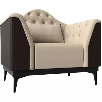 Кресло Флорида (основа экокожа бежевая, компаньон экокожа коричневая) Лига Диванов 112325