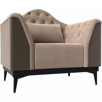 Кресло Флорида (основа велюр бежевый, компаньон велюр коричневый) Лига Диванов 112278