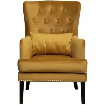 Кресло Garda Decor RIMINI-Colt022 (Черный/Горчичный)