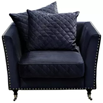 Кресло Garda Decor SORRENTO1-2K-Т.СИНИЙ-Bel18 (Синий)