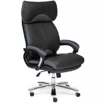 Кресло GRAND черный/серый (кож/зам/ткань) (Tetchair)