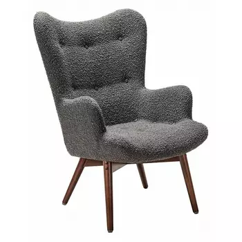 Кресло Хайбэк темно-серый/т.орех R-Home арт.4101060121h_Grey_т.орех