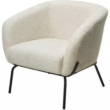 Кресло HARPER Modica-040 бежево-белый, ткань / черный каркас, ®DISAUR M-City